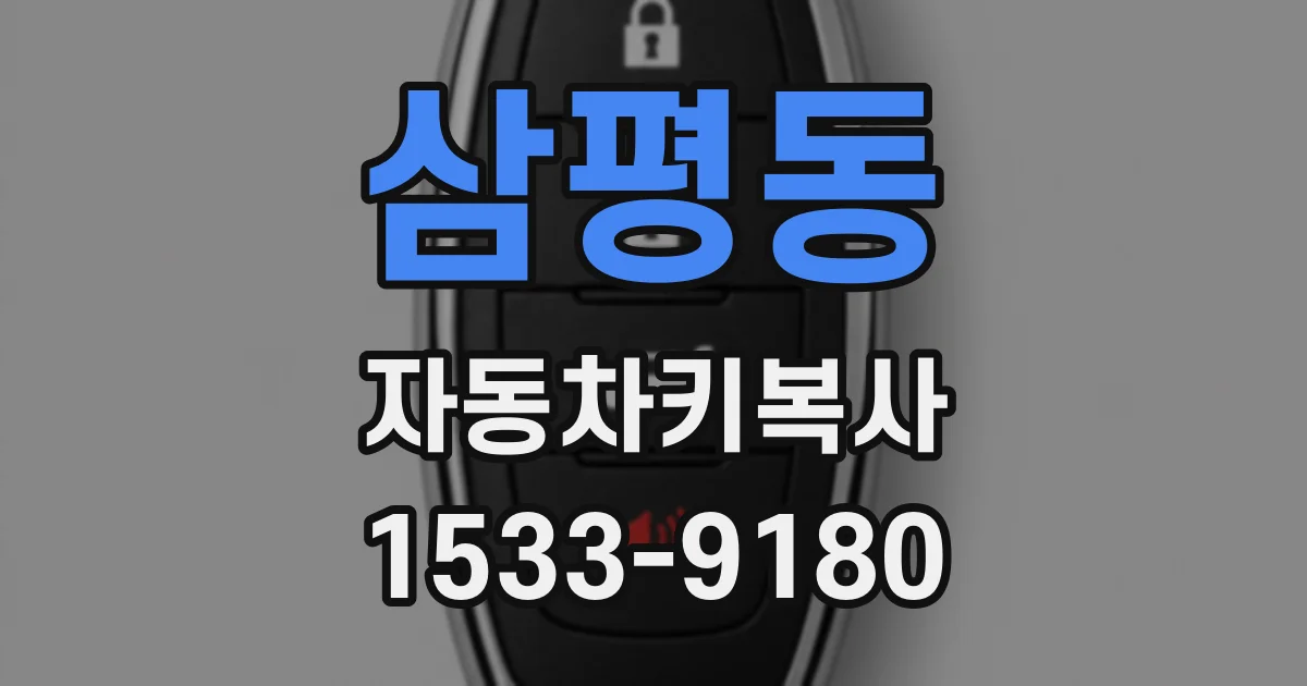 삼평동 자동차키복사