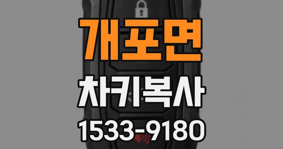 개포면 차키복사