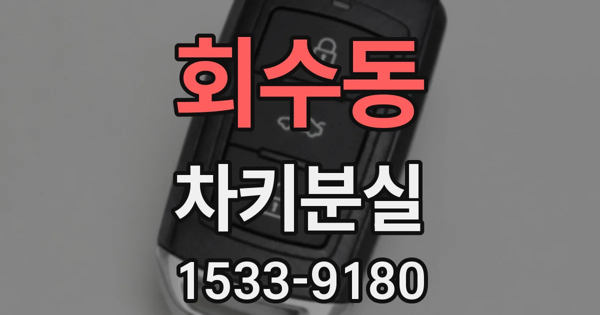 회수동 차키분실