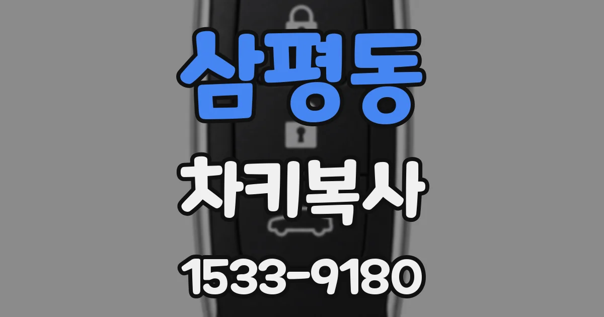 삼평동 차키복사