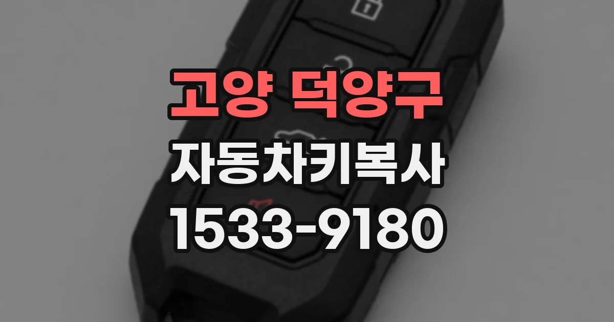고양 덕양구 자동차키복사