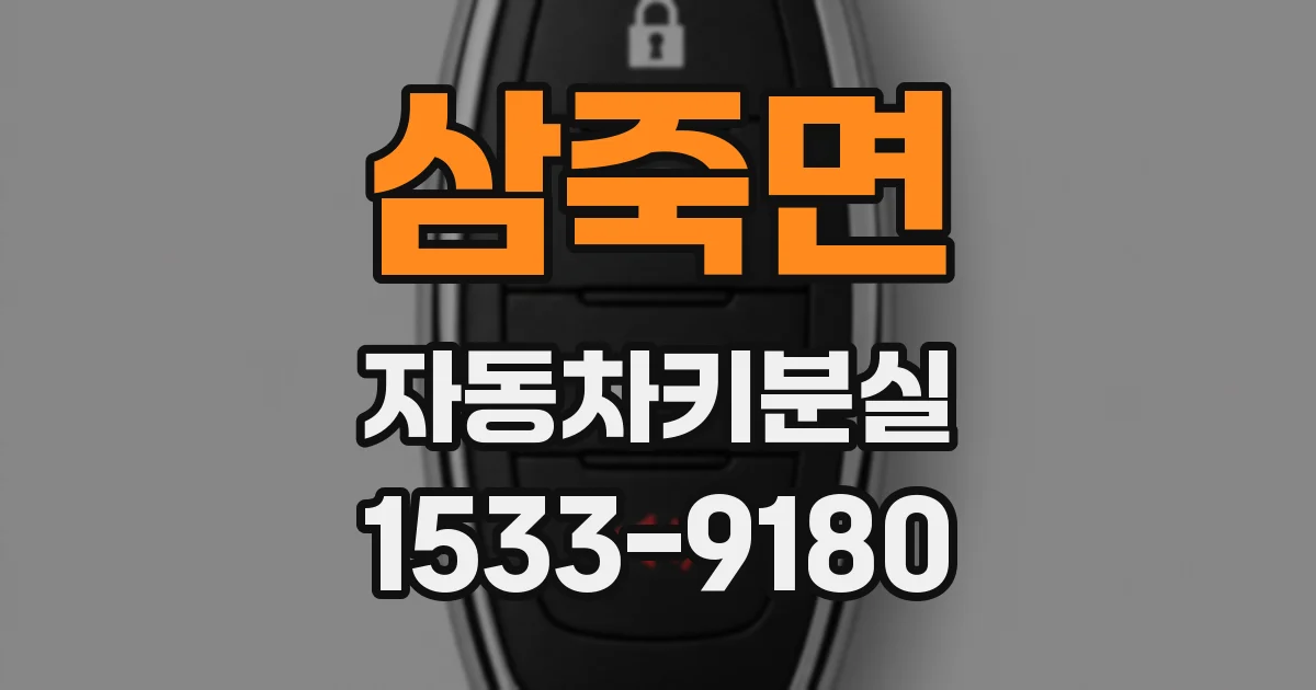 삼죽면 자동차키분실