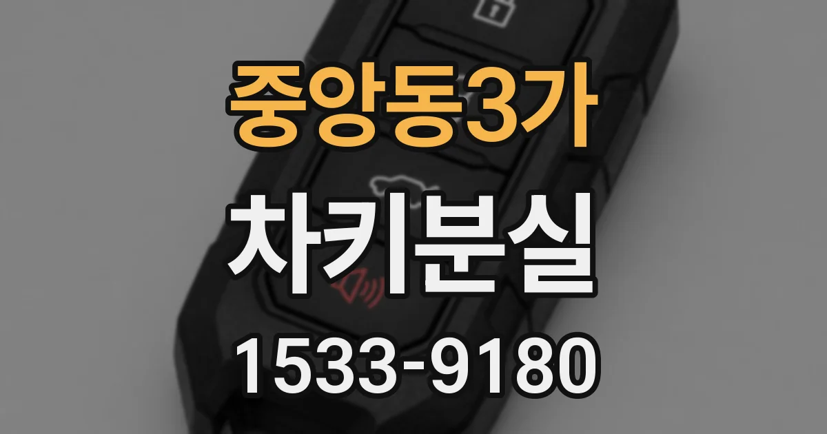 중앙동3가 차키분실