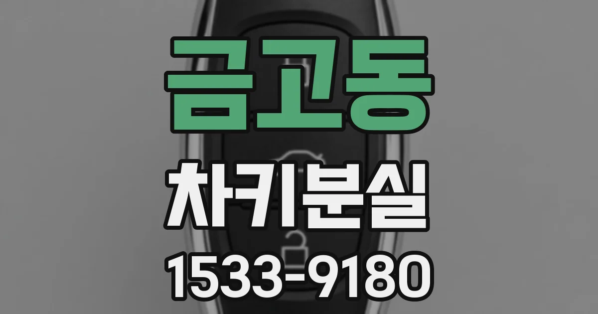 금고동 차키분실