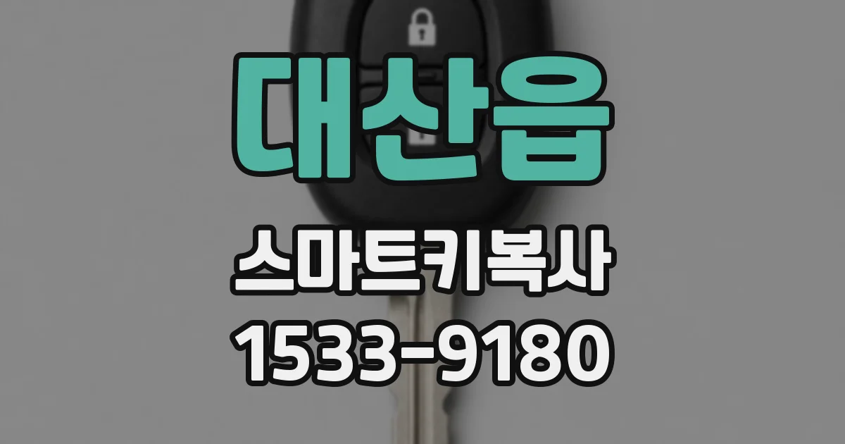 대산읍 스마트키복사
