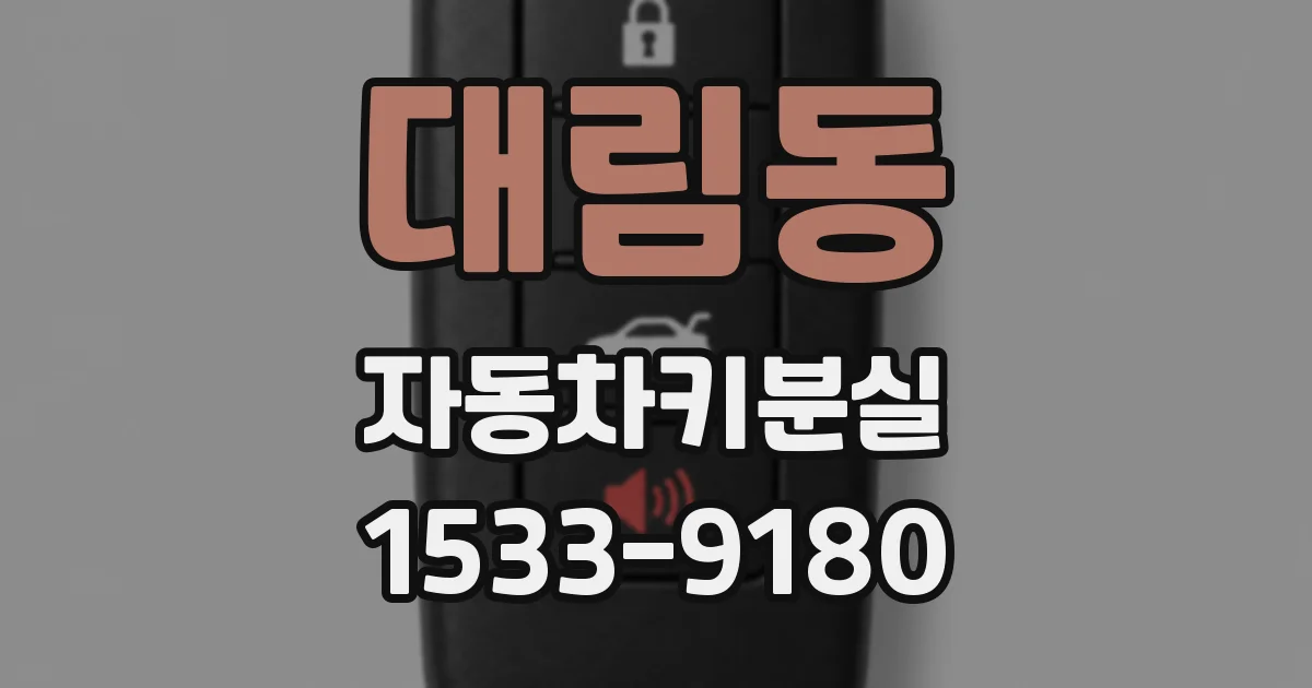 대림동 자동차키분실