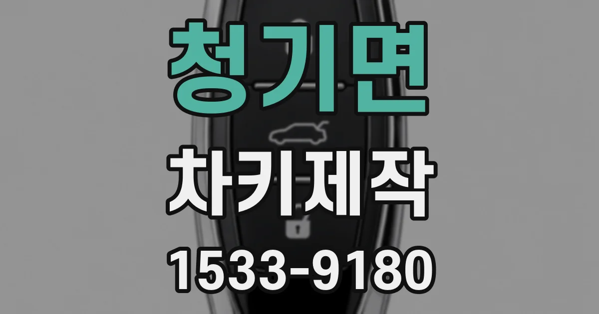 청기면 차키제작