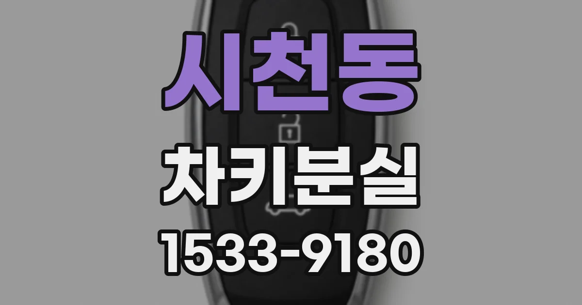 시천동 차키분실