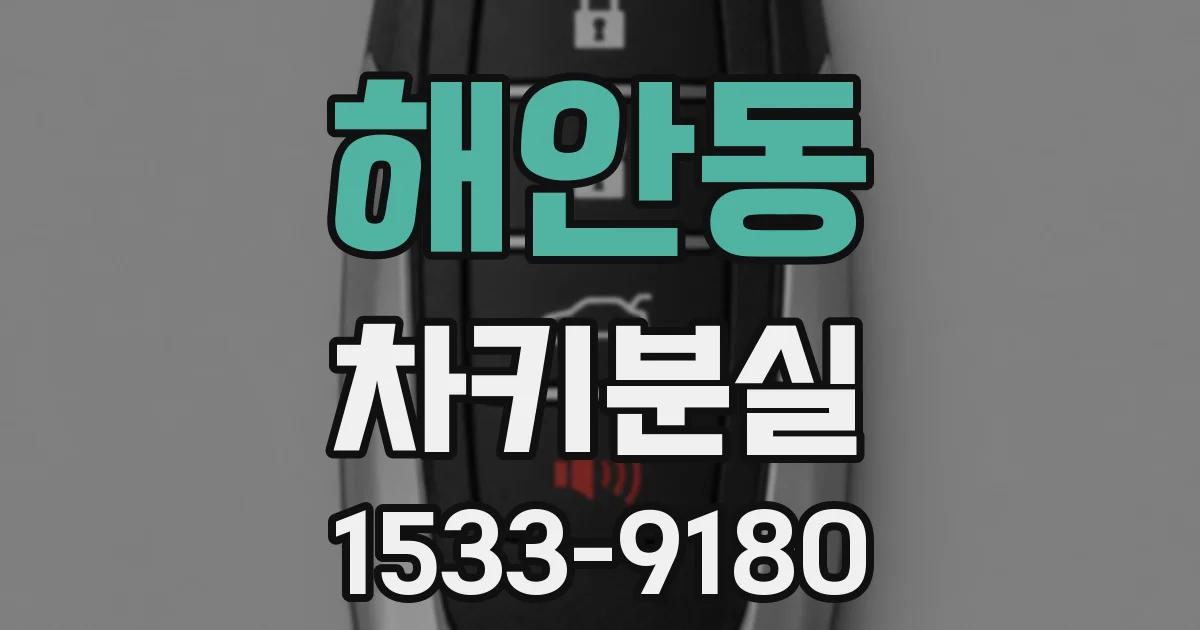 해안동 차키분실
