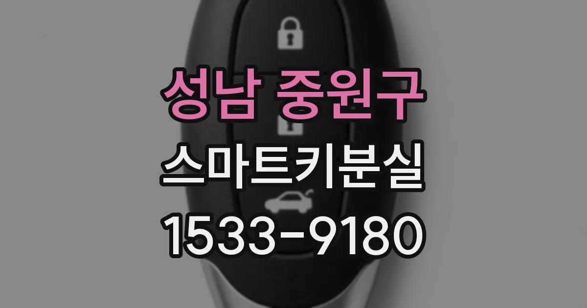 성남 중원구 스마트키분실