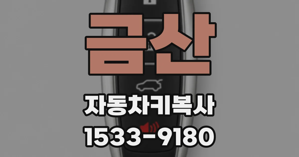 금산 자동차키복사