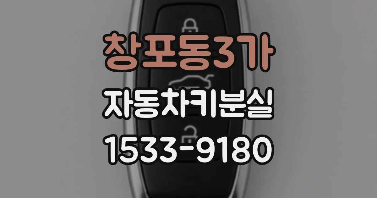 창포동3가 자동차키분실