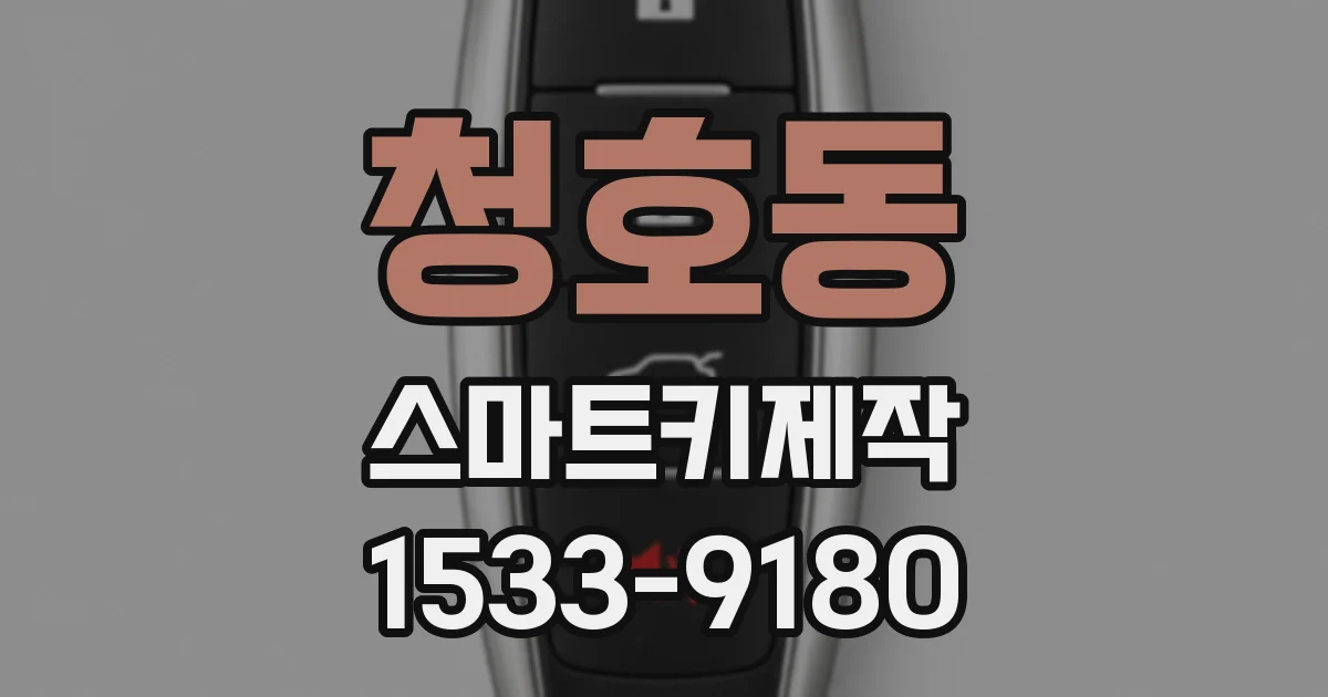 청호동 스마트키제작