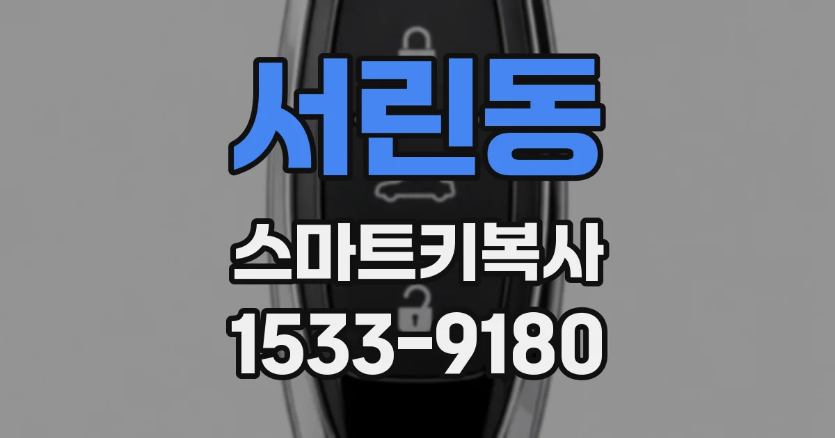 서린동 스마트키복사
