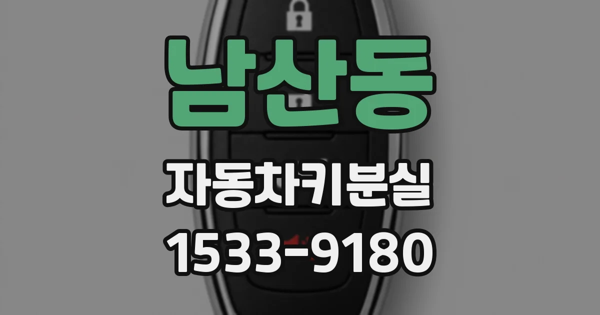 남산동 자동차키분실