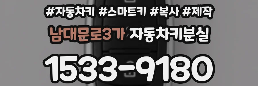 남대문로3가 자동차키분실