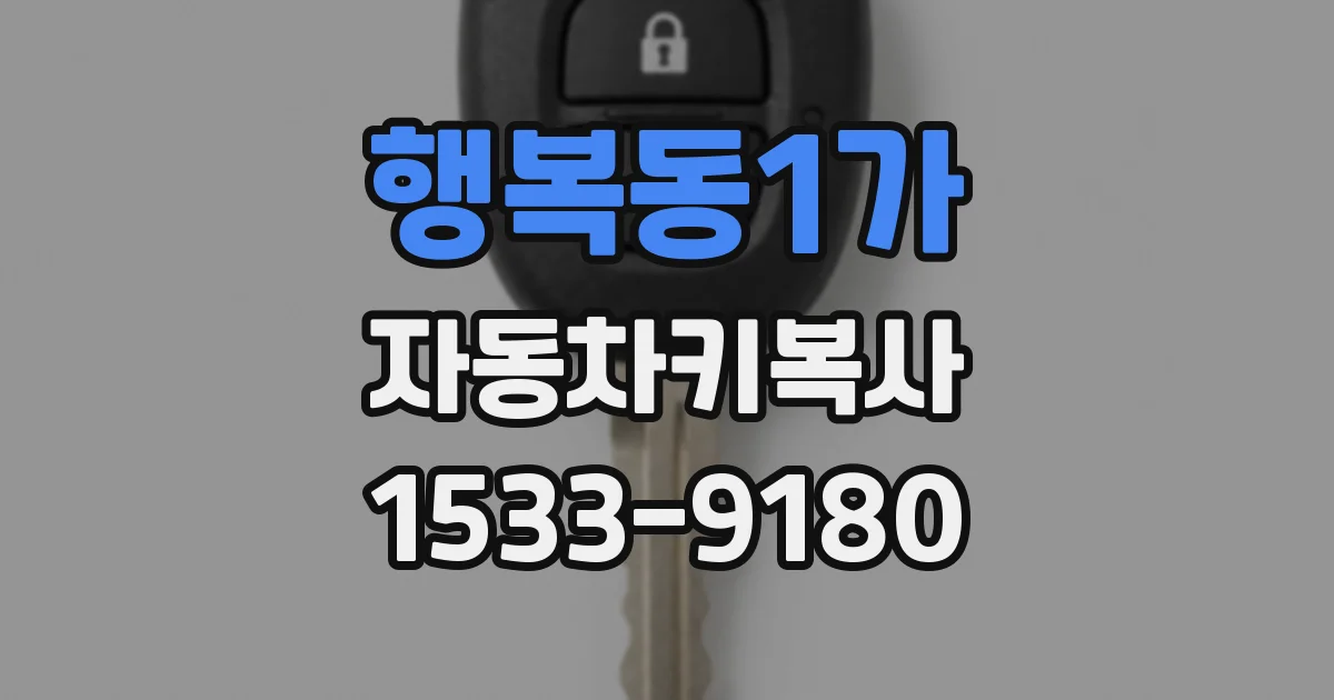 행복동1가 자동차키복사
