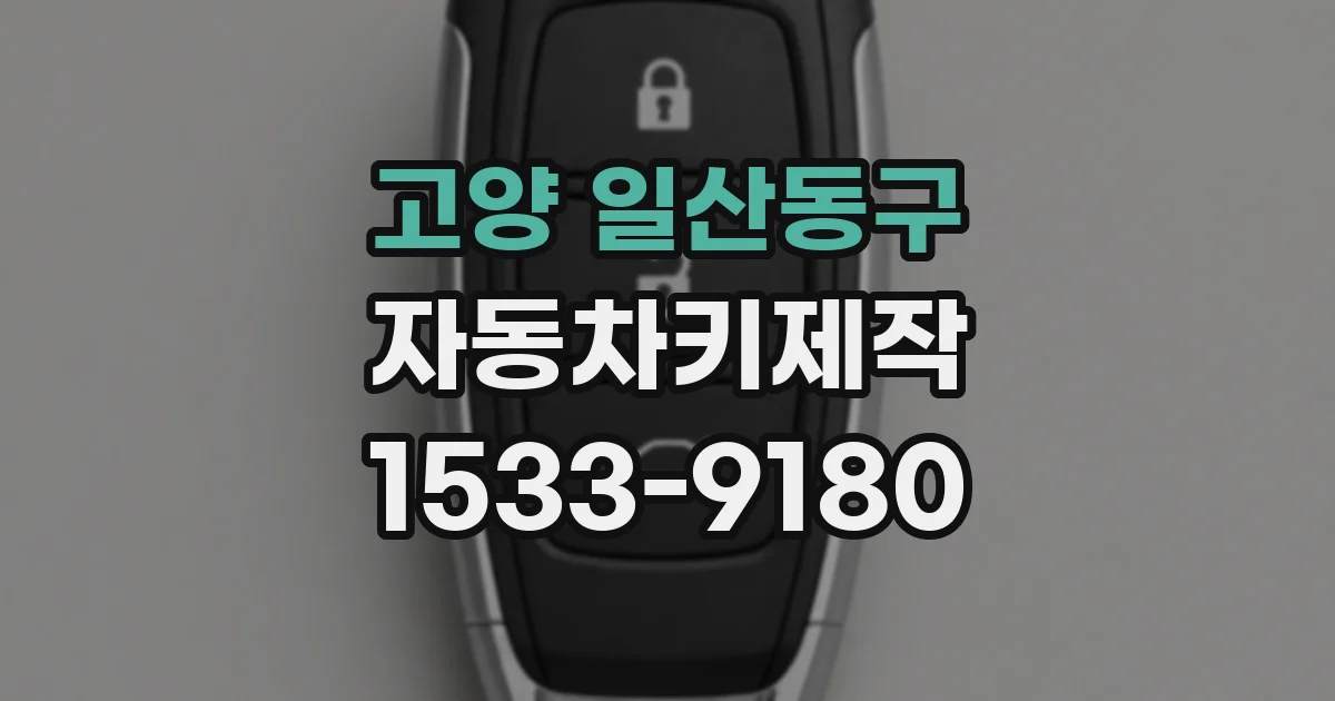 고양 일산동구 자동차키제작