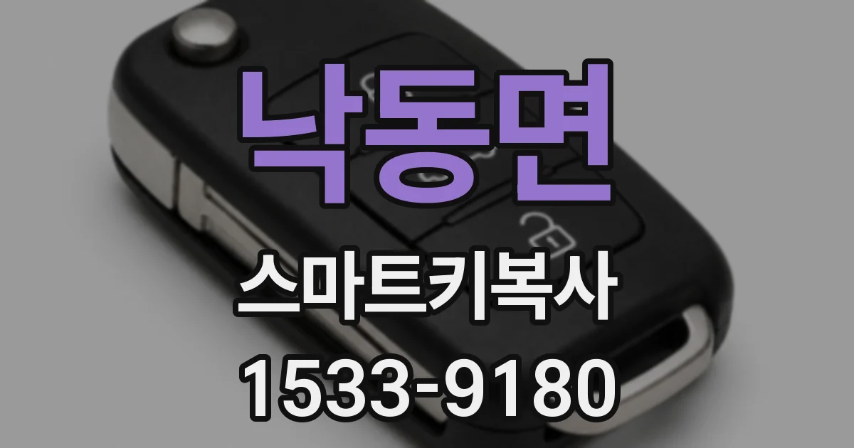 낙동면 스마트키복사