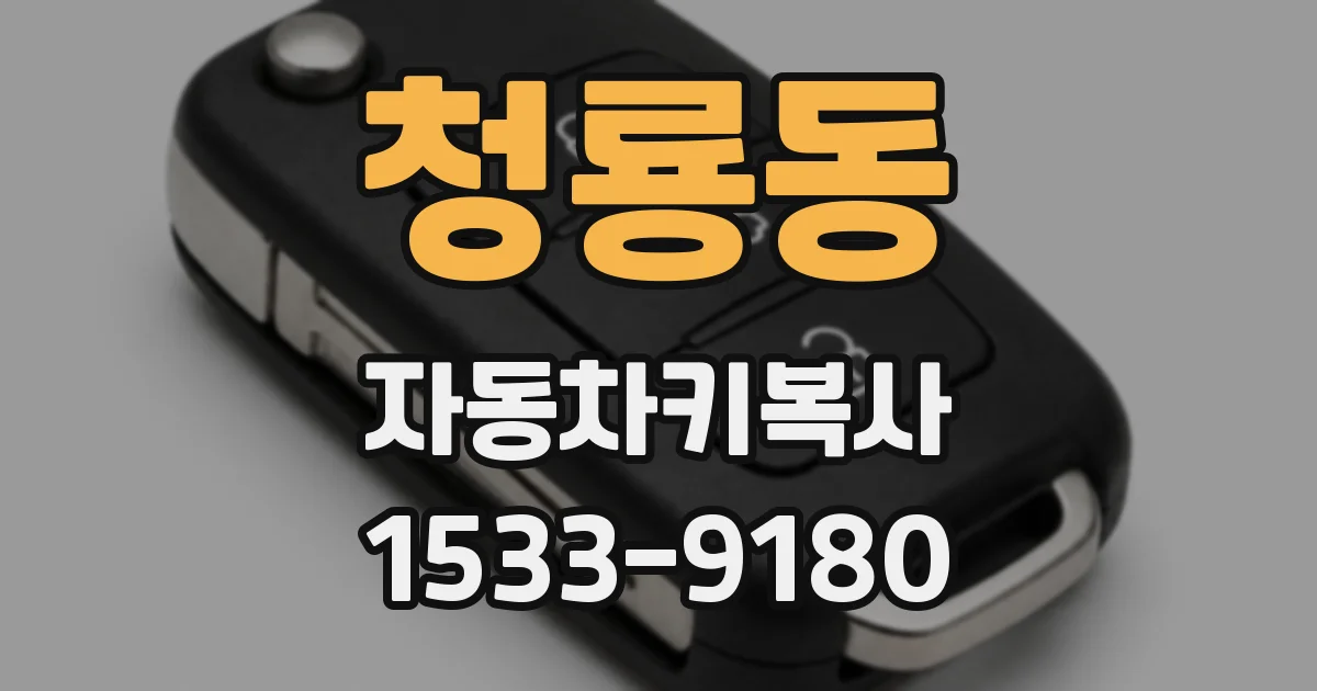 청룡동 자동차키복사
