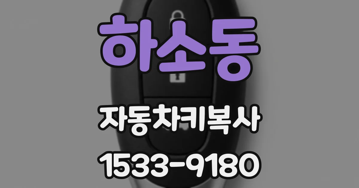하소동 자동차키복사