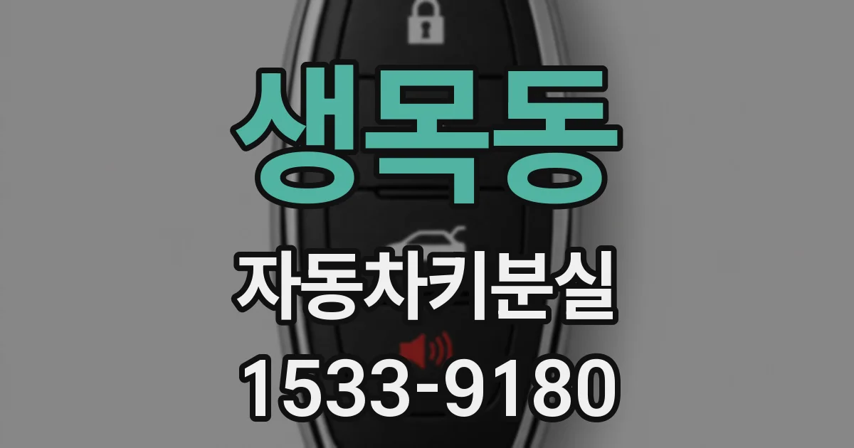 생목동 자동차키분실