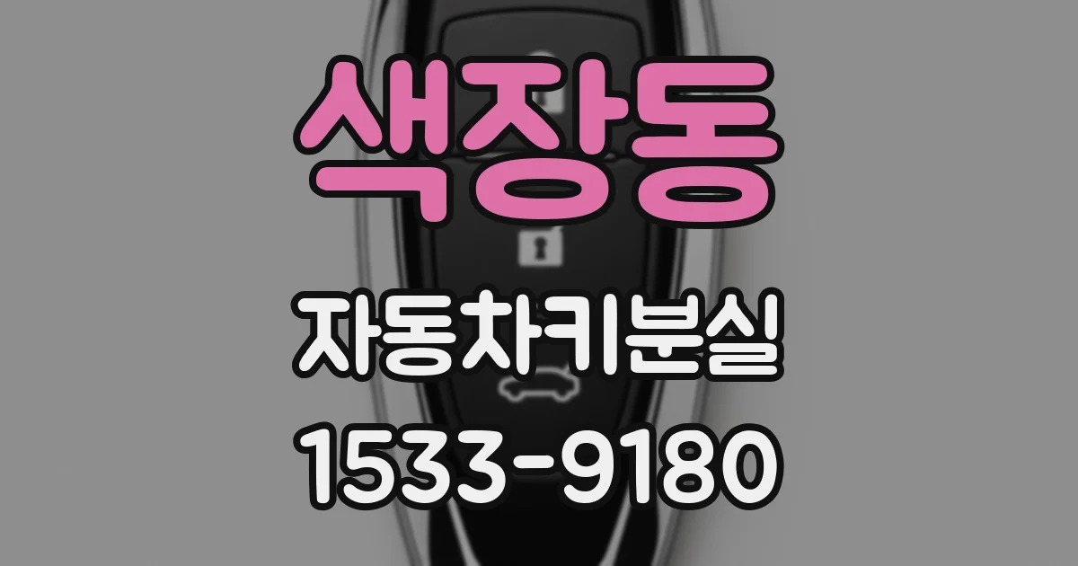 색장동 자동차키분실