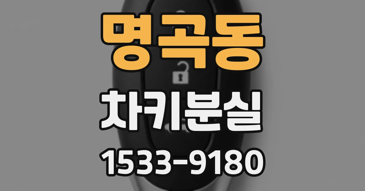 명곡동 차키분실