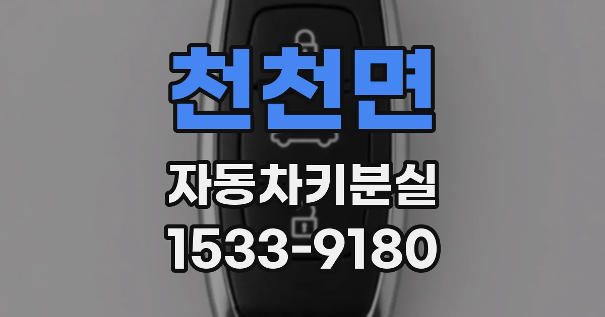 천천면 자동차키분실