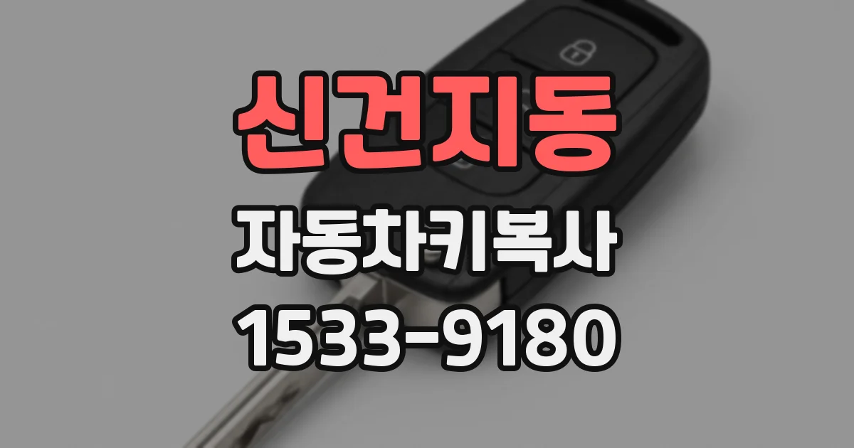 신건지동 자동차키복사