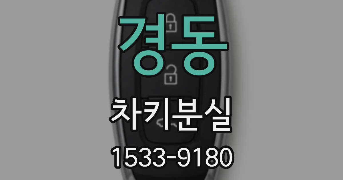 경동 차키분실