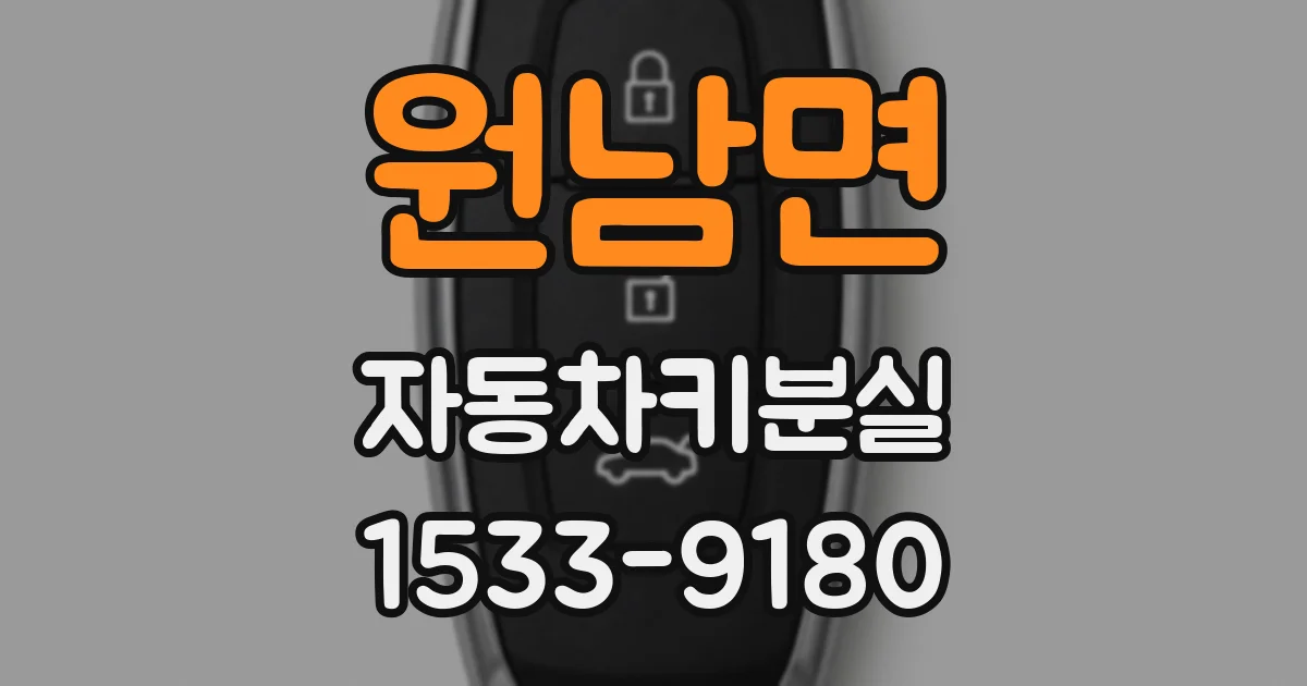 원남면 자동차키분실