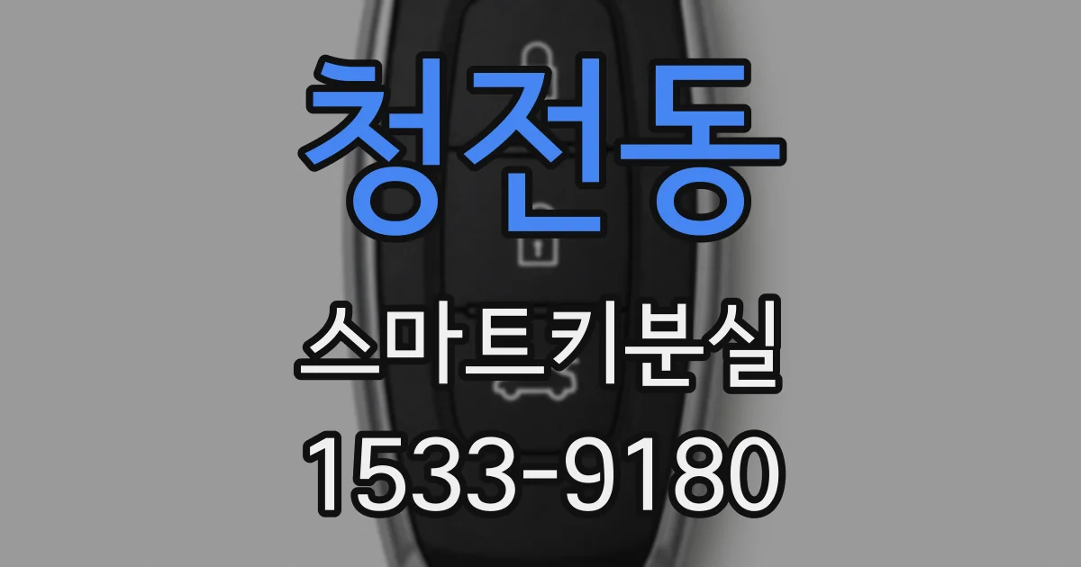청전동 스마트키분실