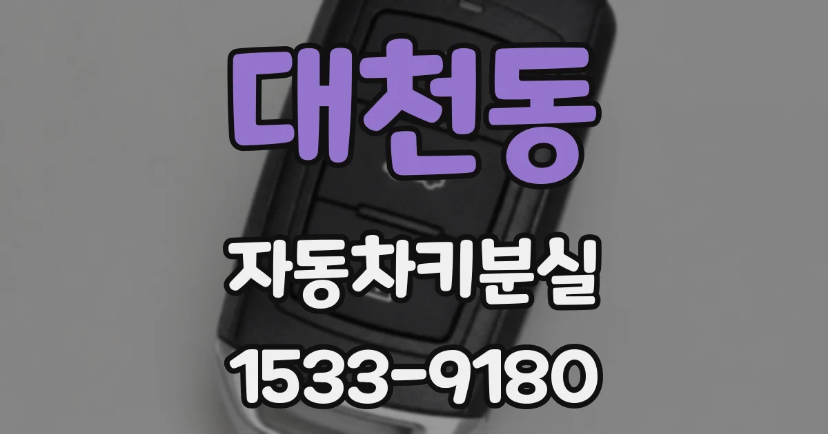 대천동 자동차키분실