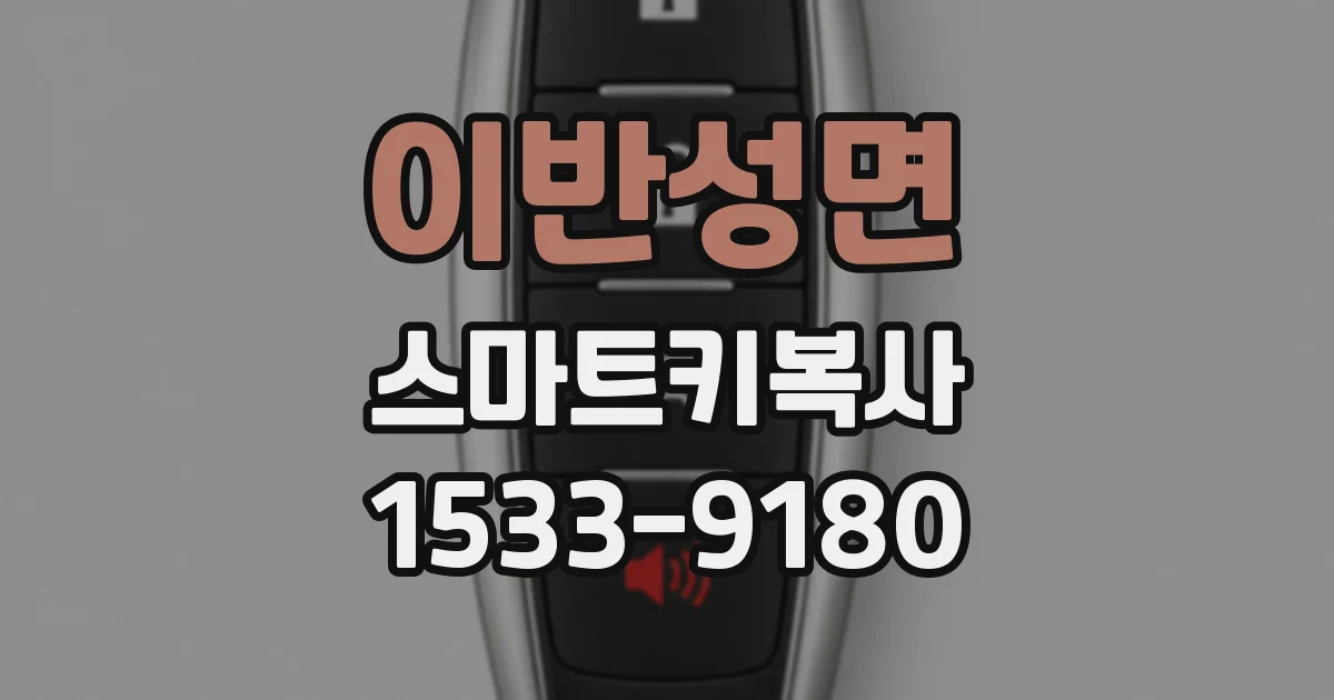 이반성면 스마트키복사