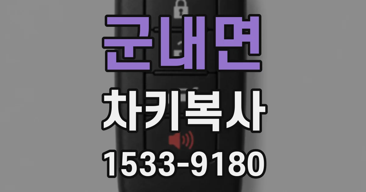 군내면 차키복사