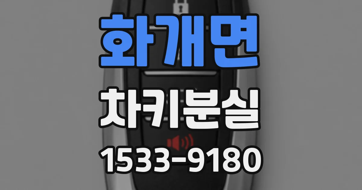 화개면 차키분실