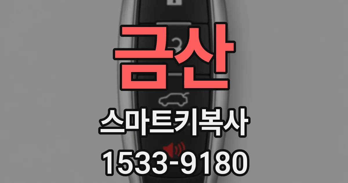 금산 스마트키복사
