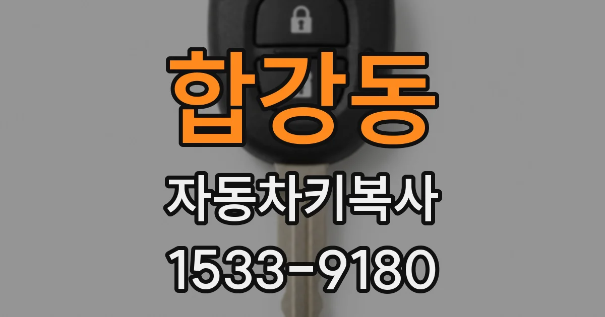 합강동 자동차키복사