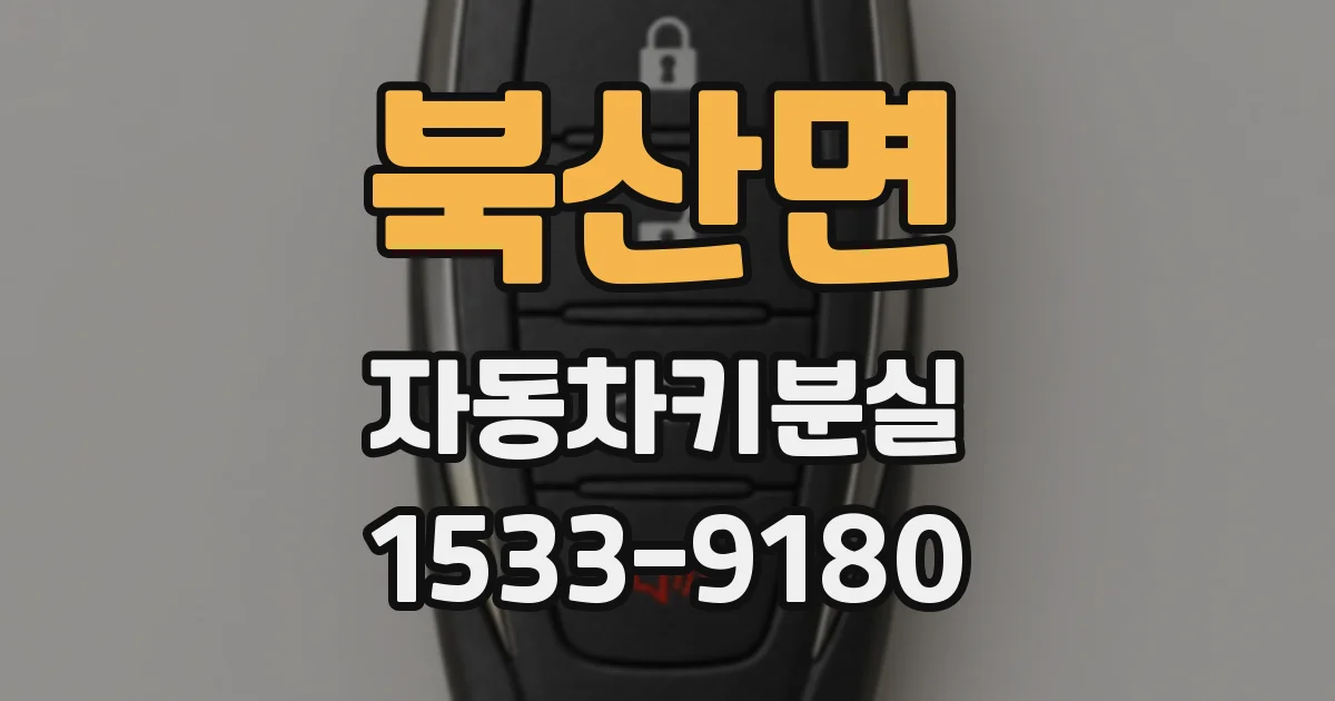 북산면 자동차키분실