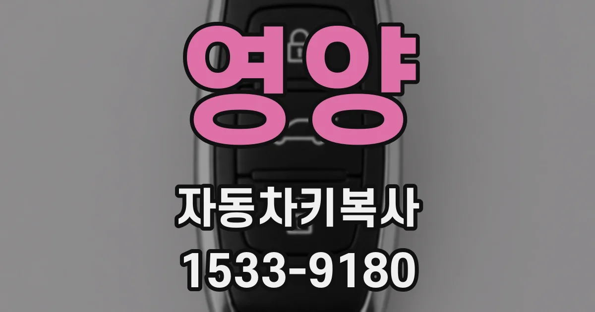 영양 자동차키복사