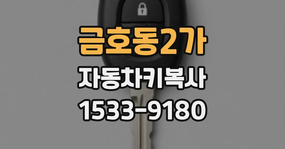 금호동2가 자동차키복사