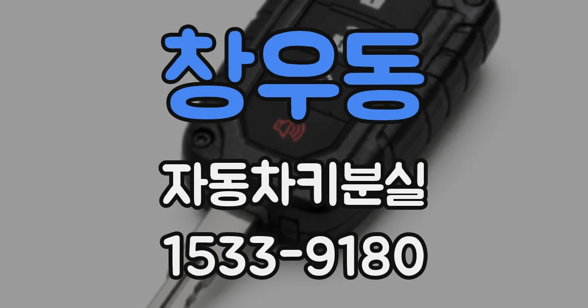 창우동 자동차키분실