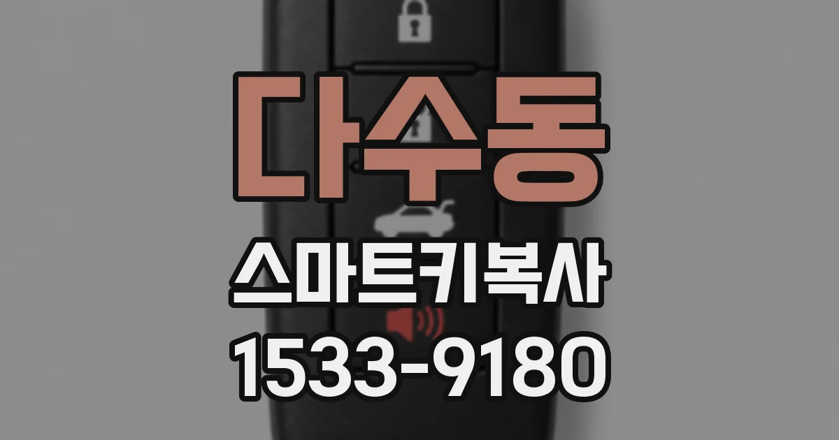 다수동 스마트키복사