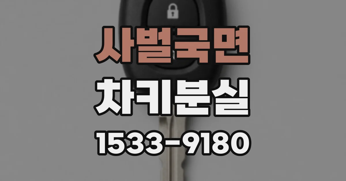 사벌국면 차키분실