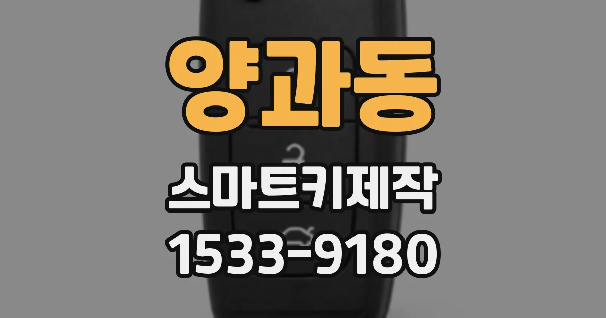 양과동 스마트키제작