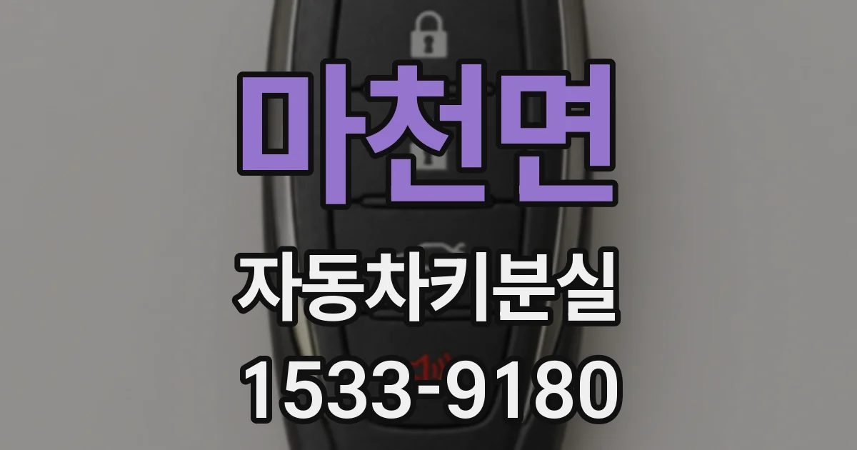 마천면 자동차키분실