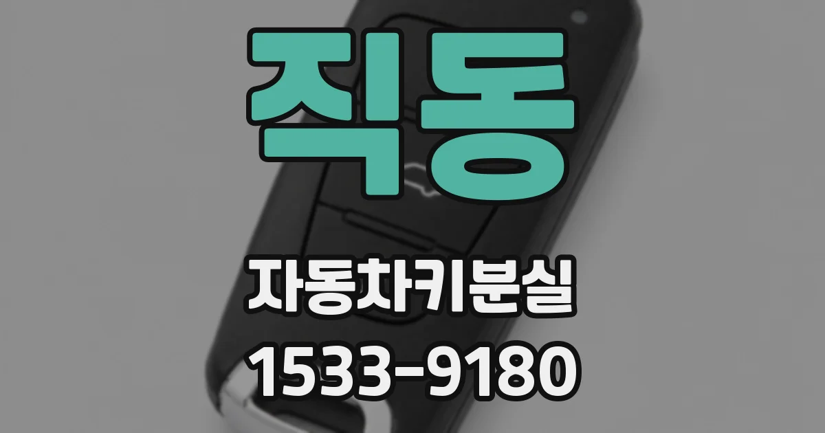 직동 자동차키분실