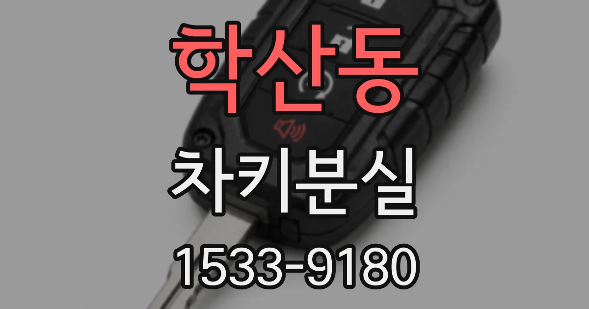 학산동 차키분실