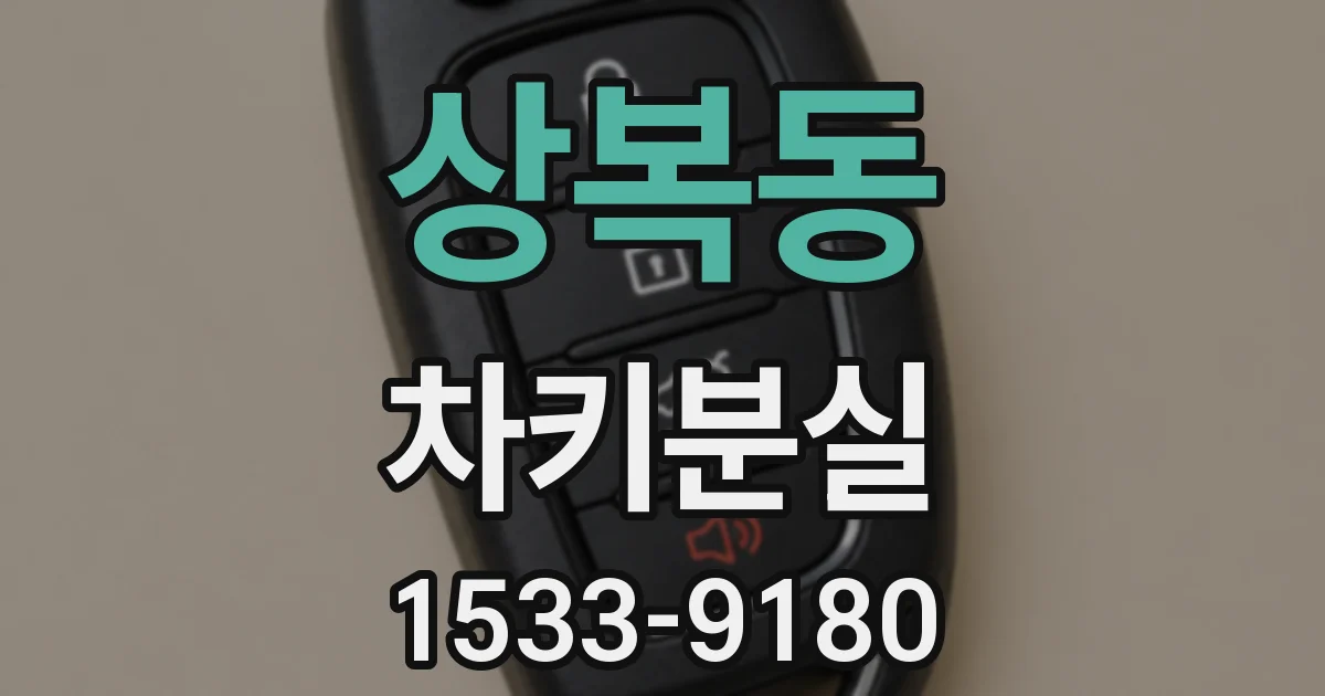 상복동 차키분실